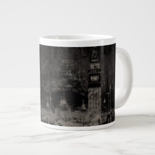 Schwarz und Taupe Skyline Venedig Italien Jumbo-Tasse