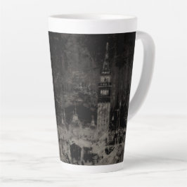 Schwarz und Taupe Skyline Venedig Italien Milchtasse