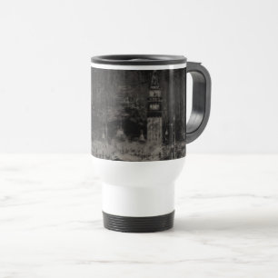 Schwarz und Taupe Skyline Venedig Italien Reisebecher