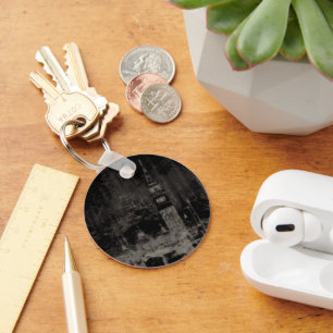 Schwarz und Taupe Skyline Venedig Italien Schlüsselanhänger