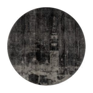 Schwarz und Taupe Skyline Venedig Italien Schneidebrett
