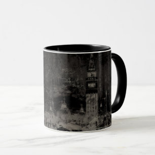 Schwarz und Taupe Skyline Venedig Italien Tasse