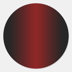 Schwarz und Tief roter Gradient Blank Runder Aufkleber