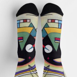 Schwarz und Violet - Kandinsky Socken