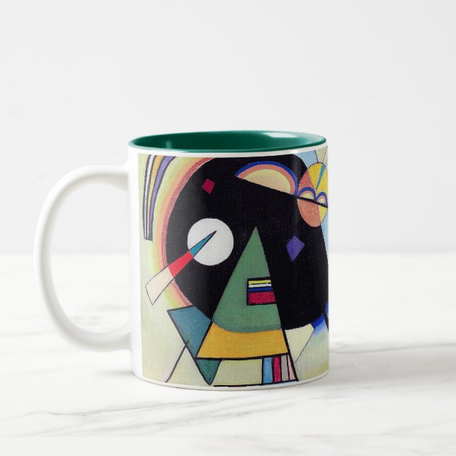 Schwarz und Violet - Kandinsky Zweifarbige Tasse (Links)