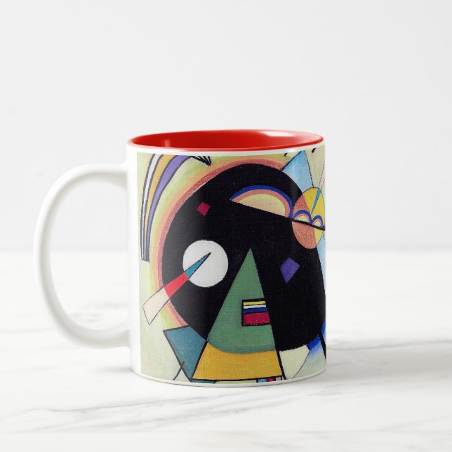 Schwarz und Violet - Kandinsky Zweifarbige Tasse (Links)