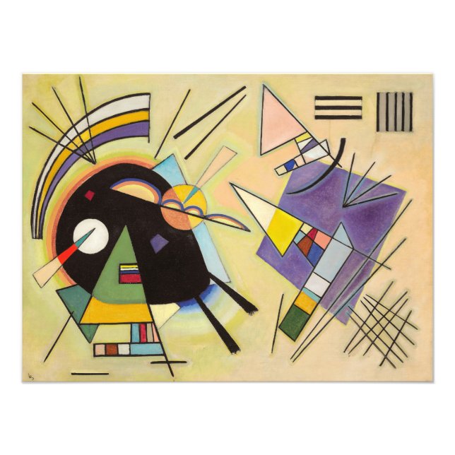 Schwarz und Violet von Wassily Kandinsky Fotodruck (Vorne)