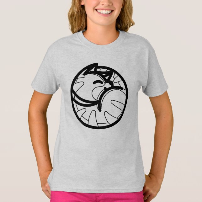 SCHWARZ UND WEISS #45 - Katzenrutsche V01 T-Shirt (Vorderseite)