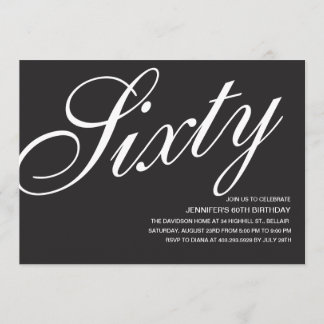 Schwarz und Weiß 60. Geburtstag Einladungen