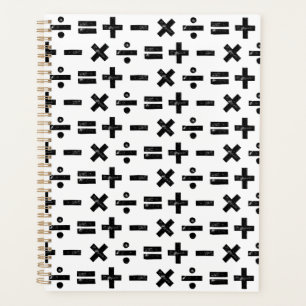 Schwarz und Weiß Alle Mathematik Symbole Lino Schn Planer