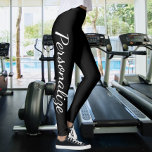 Schwarz und Weiß anpassen (oder Text/Farbe ändern) Leggings<br><div class="desc">Leicht zu entwerfen Ihre eigenen Personalisierten,  maßgeschneiderten Leggings aus Ricaso - fügen Sie Ihren eigenen Text hinzu - ändern Sie die Hintergrundfarbe,  Textfarbe und Schriftart,  indem Sie auf Anpassen klicken</div>