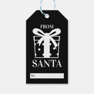 Schwarz und Weiß aus dem Weihnachtsmann Geschenkanhänger