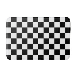 Schwarz und Weiß Badematte