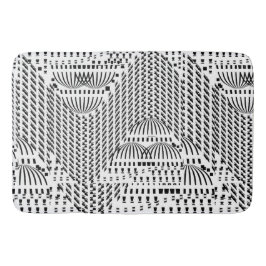 SCHWARZ UND WEISS BADEMATTE