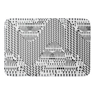 SCHWARZ UND WEISS BADEMATTE