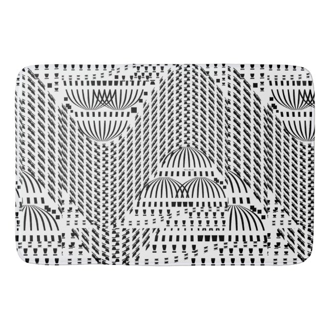 SCHWARZ UND WEISS BADEMATTE (Vorderseite)