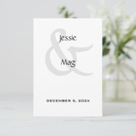 Schwarz und Weiß Begleitkarte