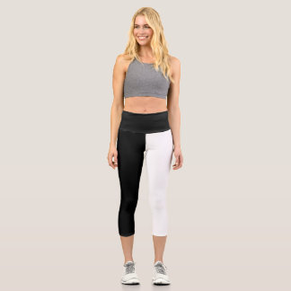 Schwarz und Weiß Capri Leggings