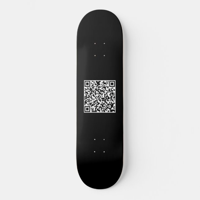 Schwarz und Weiß Cool Ihren benutzerdefinierten QR Skateboard (Vorderseite)