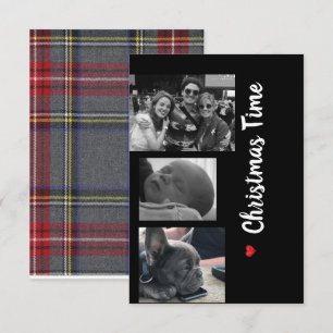 Schwarz und Weiß der Weihnachtskarte Karte