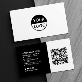 Schwarz und Weiß des Logos Beruflich hinzufügen Visitenkarte