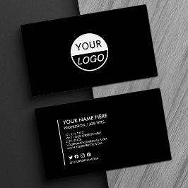 Schwarz und Weiß des Logos Minimalistisch hinzufüg Visitenkarte