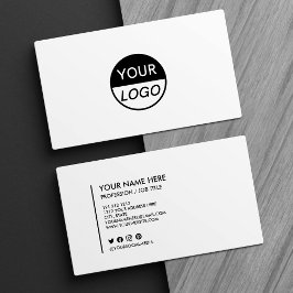 Schwarz und Weiß des Logos Minimalistisch hinzufüg Visitenkarte