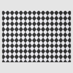 Schwarz und Weiß Diamant Argyle Muster Seidenpapier