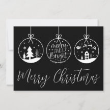 Schwarz und Weiß einfach frohe Weihnachten