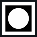 Schwarz und Weiß, einfaches geometrisches Design. Poster<br><div class="desc">Ein geometrisches Design in Schwarz/Weiß mit einem Kreis.</div>