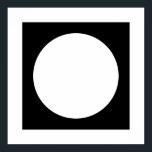 Schwarz und Weiß, einfaches geometrisches Design. Poster<br><div class="desc">Ein geometrisches Design in Schwarz/Weiß mit einem Kreis.</div>