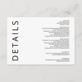 Schwarz und Weiß Elegant Moderne Minimalistische H Begleitkarte