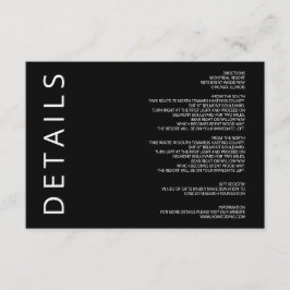 Schwarz und Weiß Elegant Moderne Minimalistische H Begleitkarte