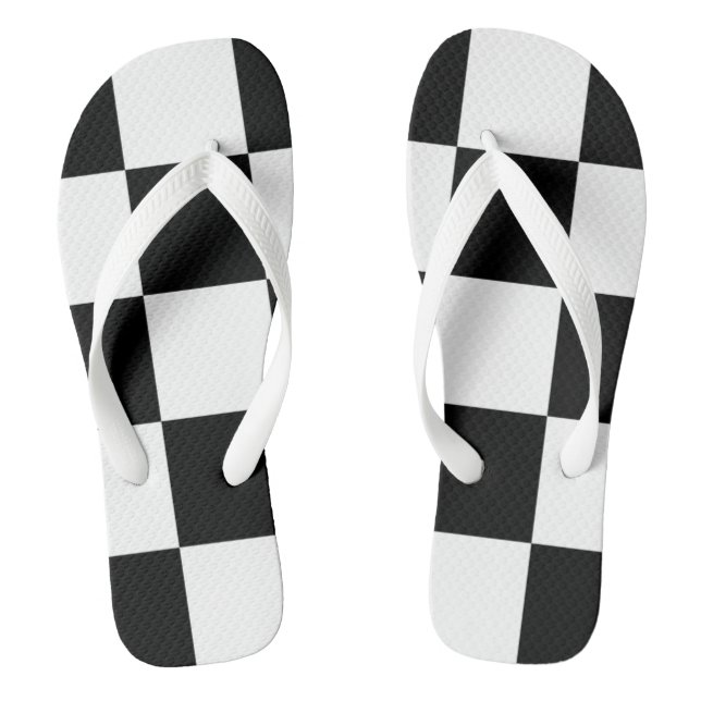 Schwarz und Weiß  Flip Flops (Fußbett)