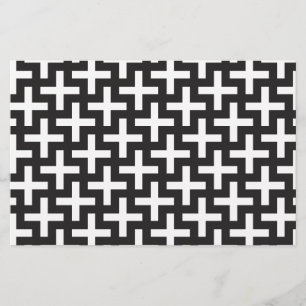 Schwarz und Weiß geometrisch Briefpapier