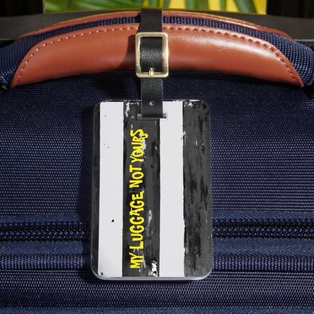 Schwarz und Weiß Gepäckanhänger (Vorderseite Insitu 2)