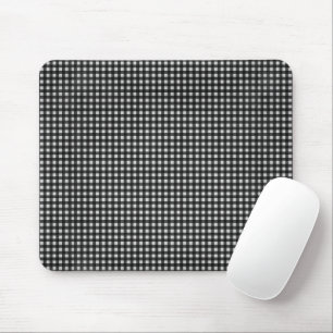 Schwarz und Weiß Gingham Mousepad
