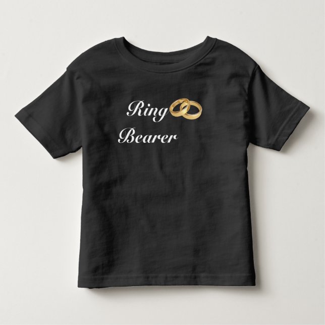 Schwarz und Weiß | Goldring-Träger Kleinkind T-shirt (Vorderseite)