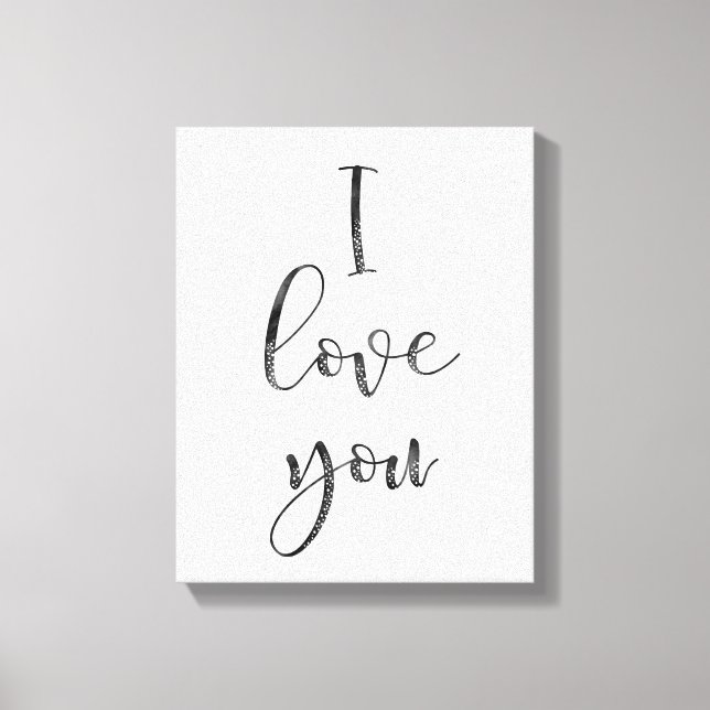 Schwarz und Weiß I Liebe Leinwanddruck (Vorderseite)