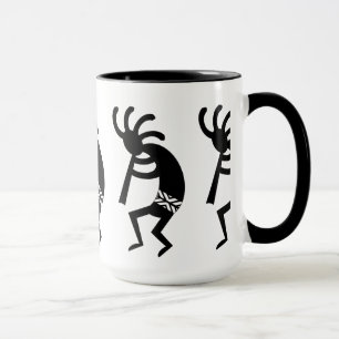 Schwarz und Weiß im Südwesten Kokopelli Tasse