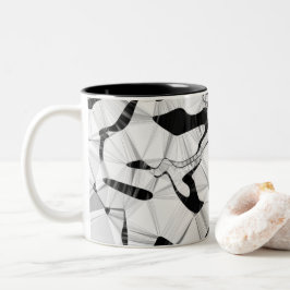 Schwarz und Weiß in Motion Zwei Tone Tasse