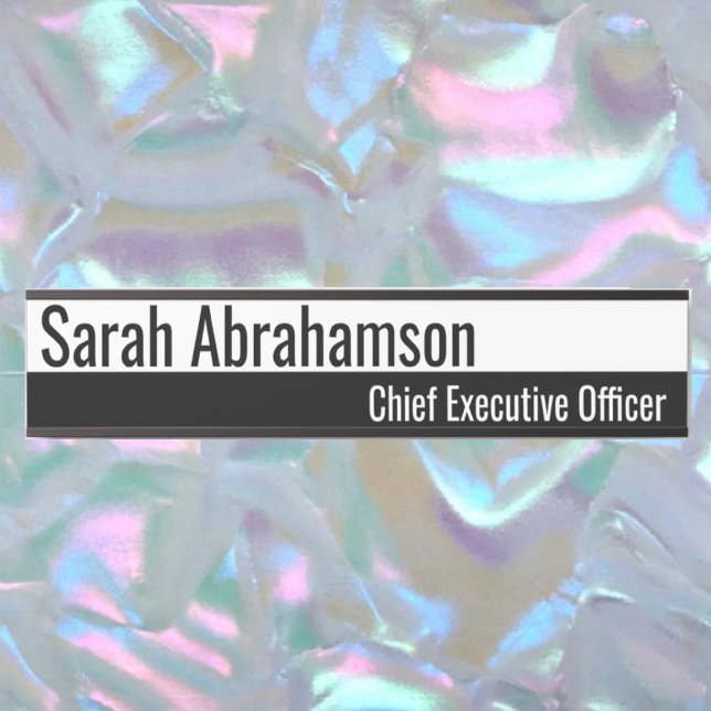 Schwarz und Weiß lang 10" Bürotür-Zeichen Türschild (Von Creator hochgeladen)