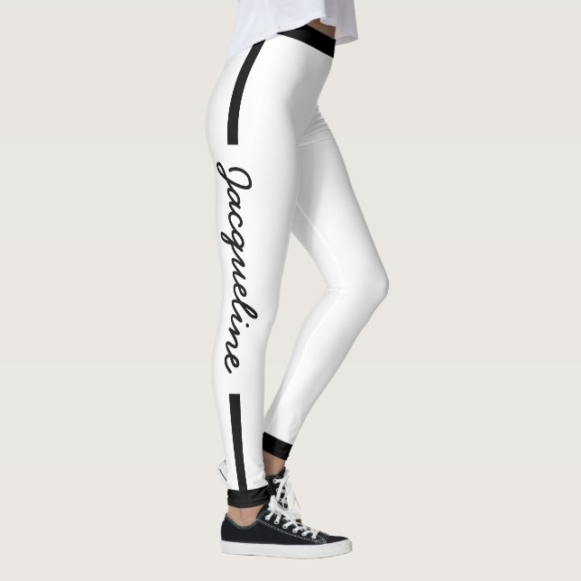 Schwarz und Weiß Leggings (Rechts)