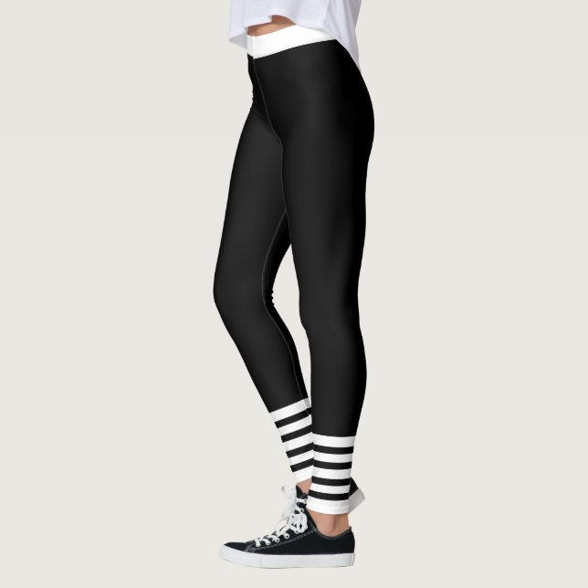 Schwarz und Weiß Leggings (Links)