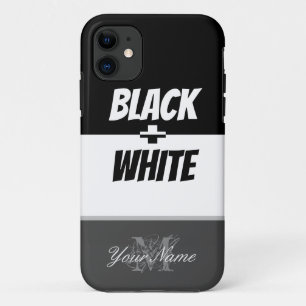 Schwarz und Weiß mit einem eleganten Monogramm! Case-Mate iPhone Hülle