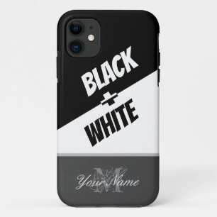 Schwarz und Weiß mit einem eleganten Monogramm! Fa Case-Mate iPhone Hülle
