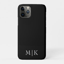 Schwarz und Weiß | Modernes Monogramm Case-Mate iPhone Hülle