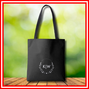 Schwarz und Weiß Monogram für moderne Initials