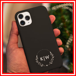 Schwarz und Weiß | Monogram für moderne Initials iPhone 16 Pro Max Hülle
