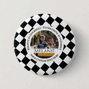 Schwarz und Weiß Motivierend Button